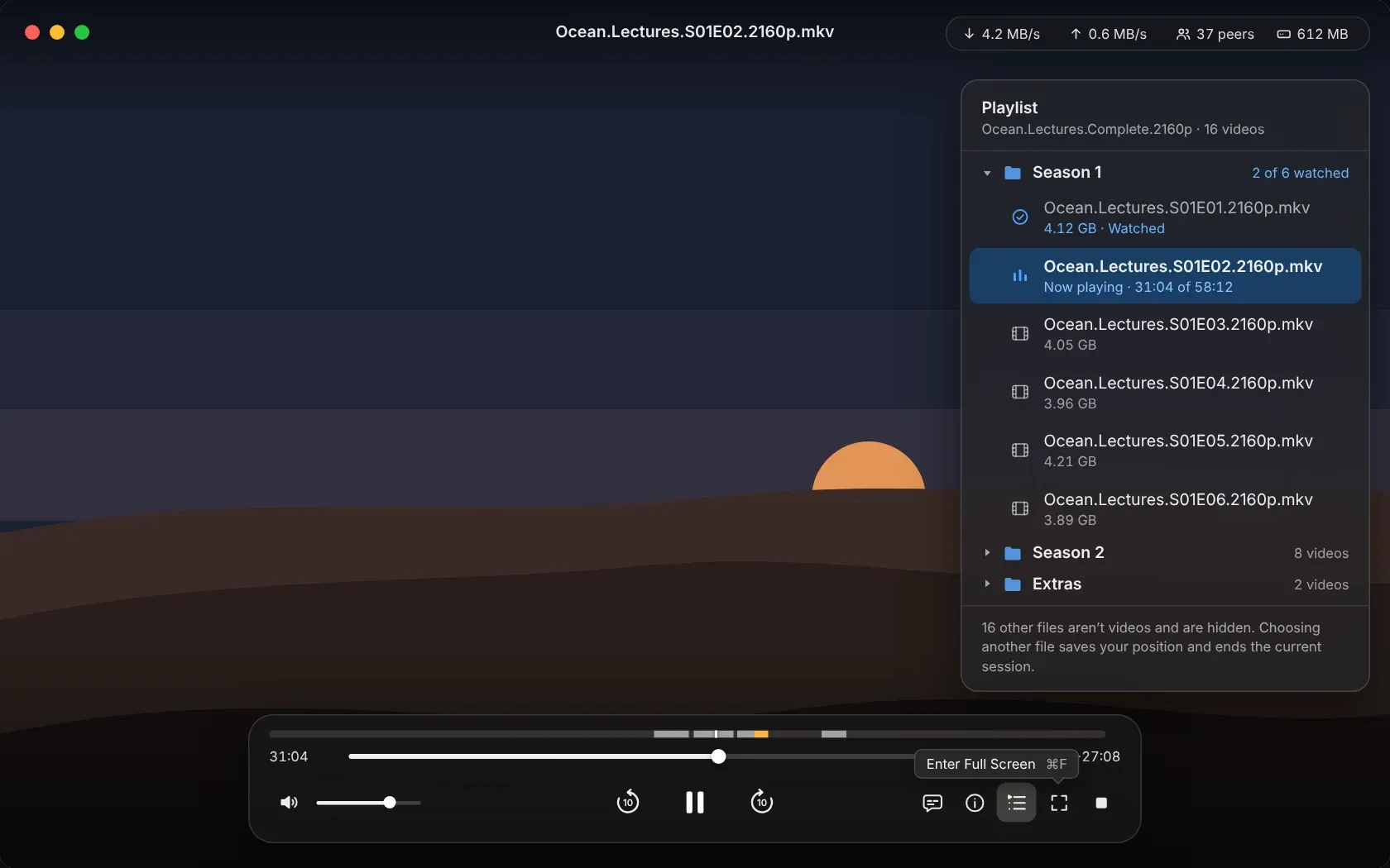 OnFly in-player playlist panel